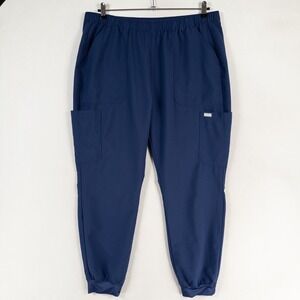 Maevn Scrub Joggers Women XL Navy Blue Cargo Pockets Style 5892 Healthcare